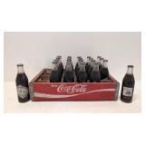 Vintage Red Enjoy Coke crate and 21 bottles