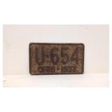1937 Ohio License Plate