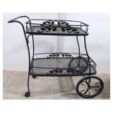 Vintage Wrought  Iron Tea Cart