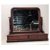 Mahogany two Drawer Cheval Mirror