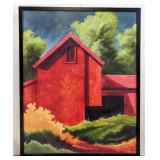 'Red House' Monach Collection Painting on Canvas
