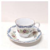 (6) Vintage Cherry China Demitasse Cup & Saucers