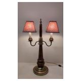 Vintage Metal and wood table lamp