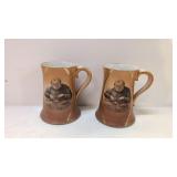 (2) marked Sevres porcelain Tankard steins