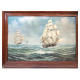 The Lightning ship Racing into Falmouth print