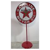 Texaco Motor Oil Porcelain Lollipop Sign