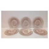 6 matching 10'pink trellis dinner plates