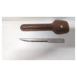 Vintage letter Opener & Ruler with leather sheath