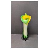 Jack in the Pulpit Blown Art glass Vase