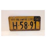 1955 / 56 New York The Empire State License Plate