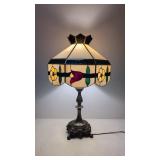 Leaded stained glass table lamp