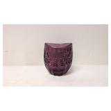 Maquis by Waterford Purple draped flashed vase