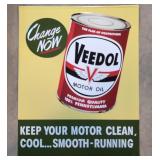 VEEDOL Motor Oil Embossed metal sign