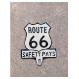 Thick Cast Aluminum Route 66 Tag Topper