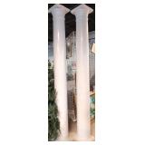 Two Tall wood white columns