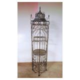 Ornate metal wine rack