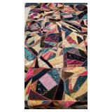 Antique Velvet Crazy Quilt and small sham
