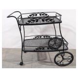 Vintage Wrought Iron Tea Cart