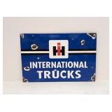 Porcelain International Trucks single sided sign