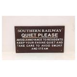 Southern Railway Quiet Please sign