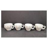 (4) Vintage Westmoreland Milk glass cups