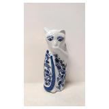 Blue & White Porcelain Cat