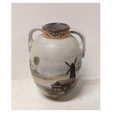 Japan windmill 2 handle Nippon Vase