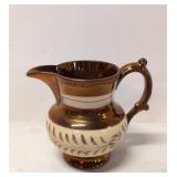 Antique Copper Lusterware creamer