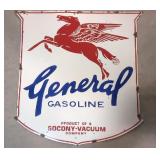 48' Porcelain Mobil General Gasoline sign