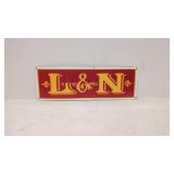 Porcelain enamel L & N Railroad sign