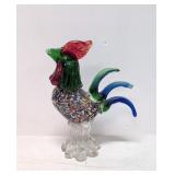 Muano style millefiori art glass rooster