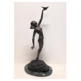 Art Deco Bronze 'Messenger of Love' Figure