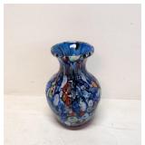 Murano Blue Millefori Vase
