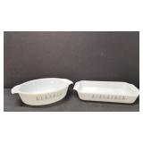 2 Anchor Hocking Fire King Candle Glow bowls