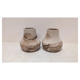 Two Hemadji Indian pottery vases