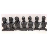 7 Resin Presidents paperweights