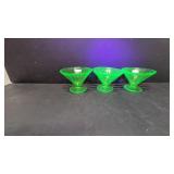 (3) Federal glass Uranium green sherberts