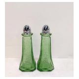 2 Green Mayfair Salt & Pepper shakers