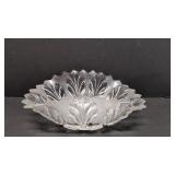 Antique Bent Press glass Fruit Bowl
