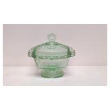 Green Candy Dish with lid