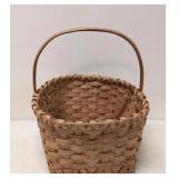 Vintage oak splint gattering basket