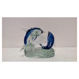 hand made glass dolphins