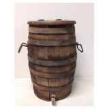 Antique Covered Wagon wood water keg