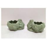 Two McCoy Frog Planters