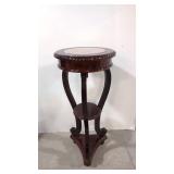 Mahogany marble top fern stand