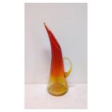 Vintage Kanawha Amberina Crackled Pitcher