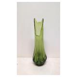Green Mid Century Modern Swung Art Glass vase