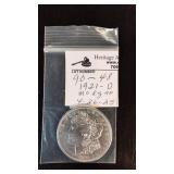 1921 - D Morgan Silver dollar