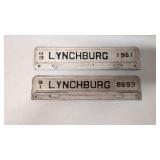 149 - 1951 Lynchburg tag toppers