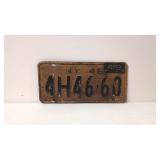 1948  - 1949  New York License Plate #4H46 -60